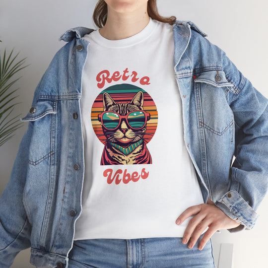 Cool Cat Retro Vibes T-Shirt  - Retro Radiance Edition