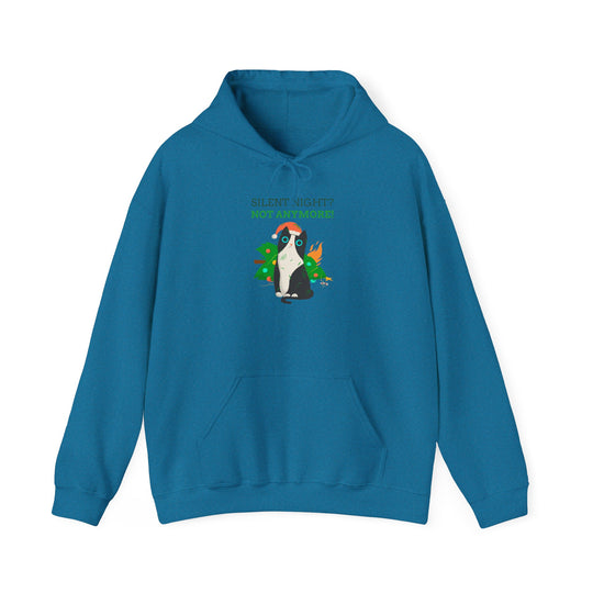 Silent Night Chaos Cat Christmas Hoodie