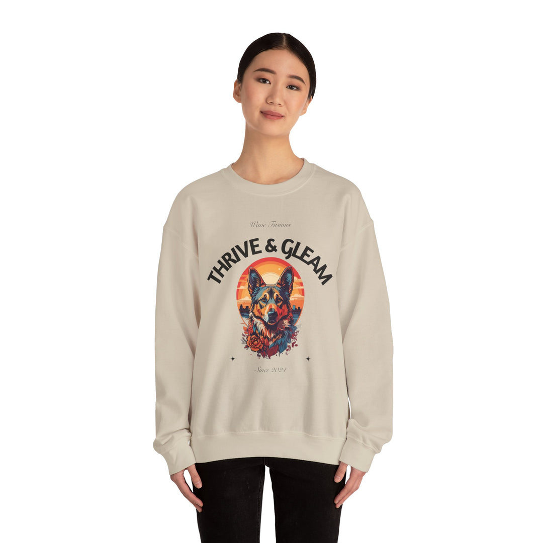 Urban Vista German Shepherd Dog Sweatshirt - Guardian of the City