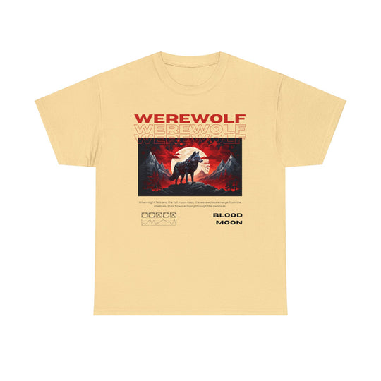 Blood Moon Werewolf T-Shirt - Moonlit Mountain Lore