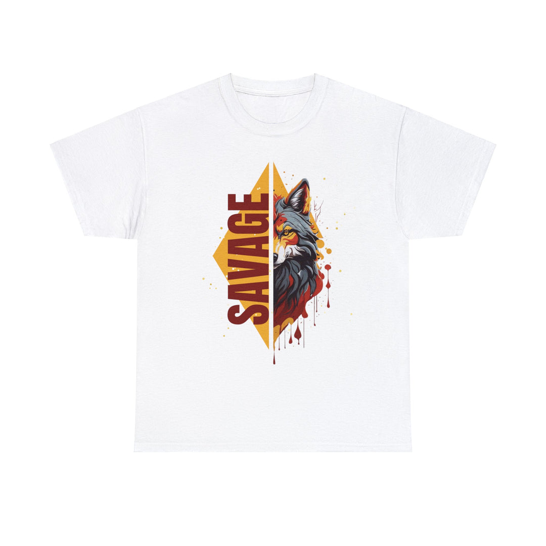 Savage Flame Wolf T-Shirt - Heat of the Wild