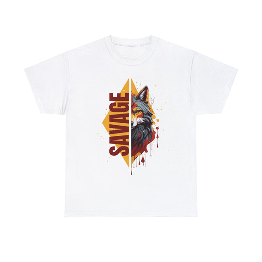 Savage Flame Wolf T-Shirt - Heat of the Wild