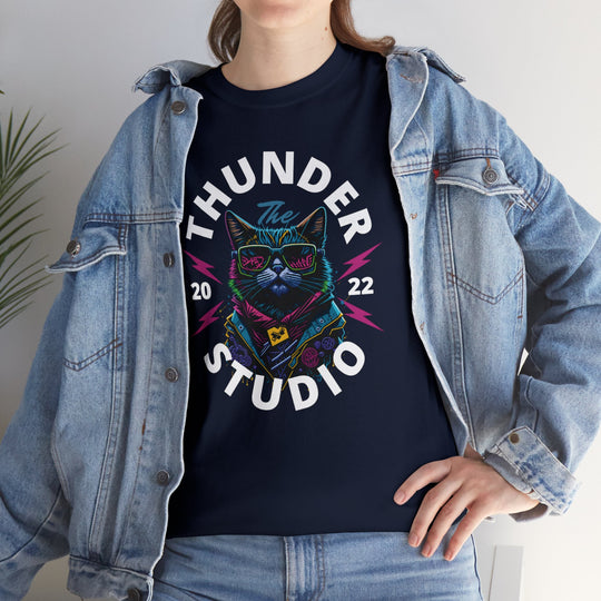 Thunder Studio Cat T-Shirt - DJ Cat Vibe