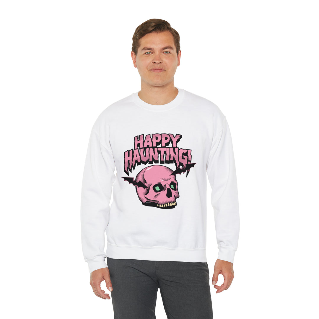 Happy Haunting Unisex Heavy Blend™ Crewneck Sweatshirt - Wave Fusions