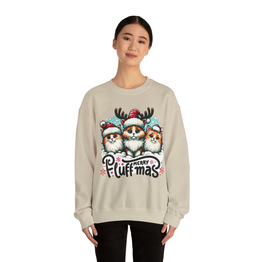 Merry Fluffmas Christmas Unisex Sweatshirt - Wave Fusions