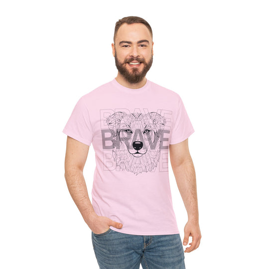 Brave Dog Tribal Canine T Shirt - Mythical Mutt