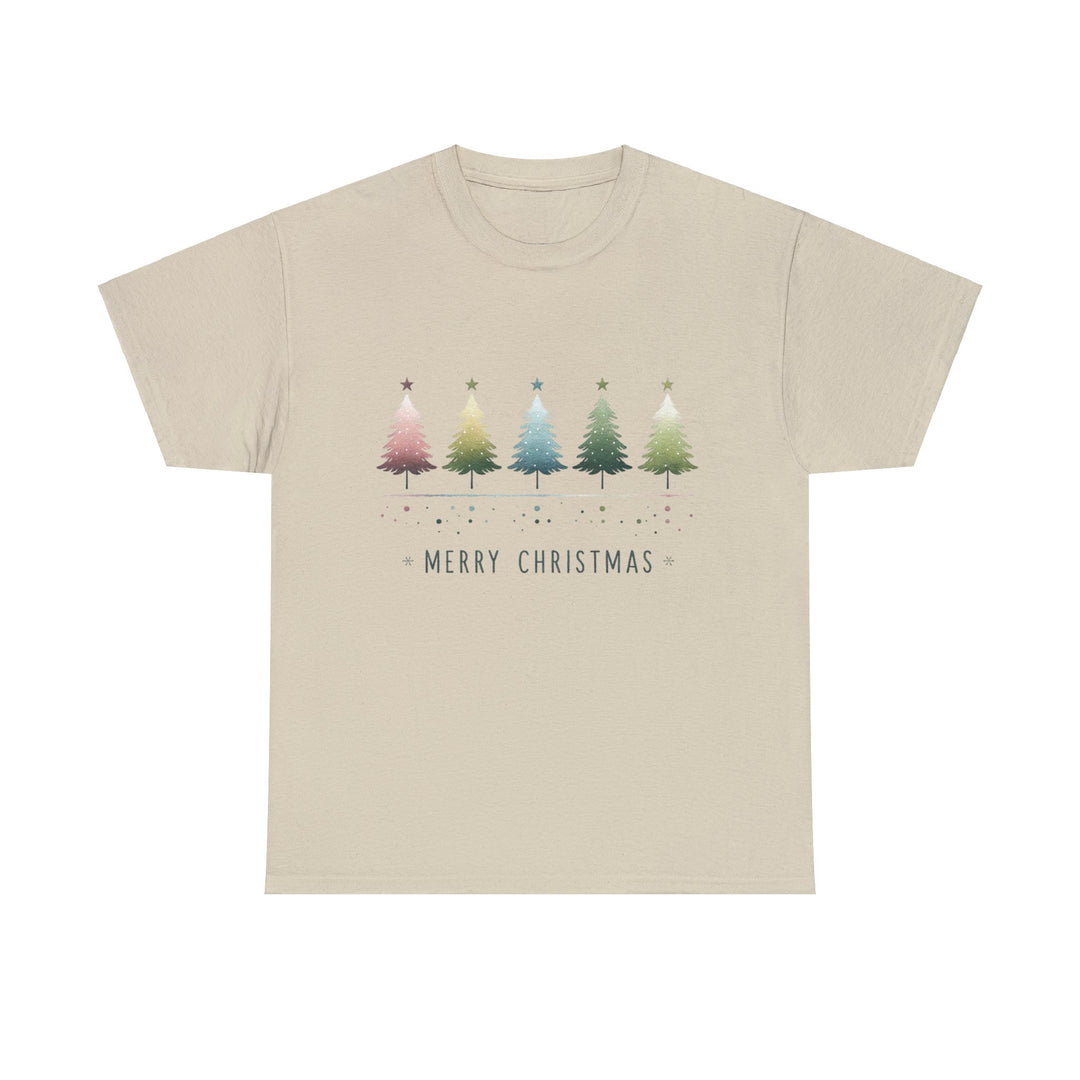 Pastel Forest Noel Christmas Trees Unisex T Shirt - Wave Fusions