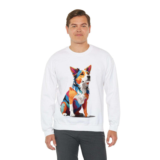 Sitting Dog Graphic Sweat Shirt