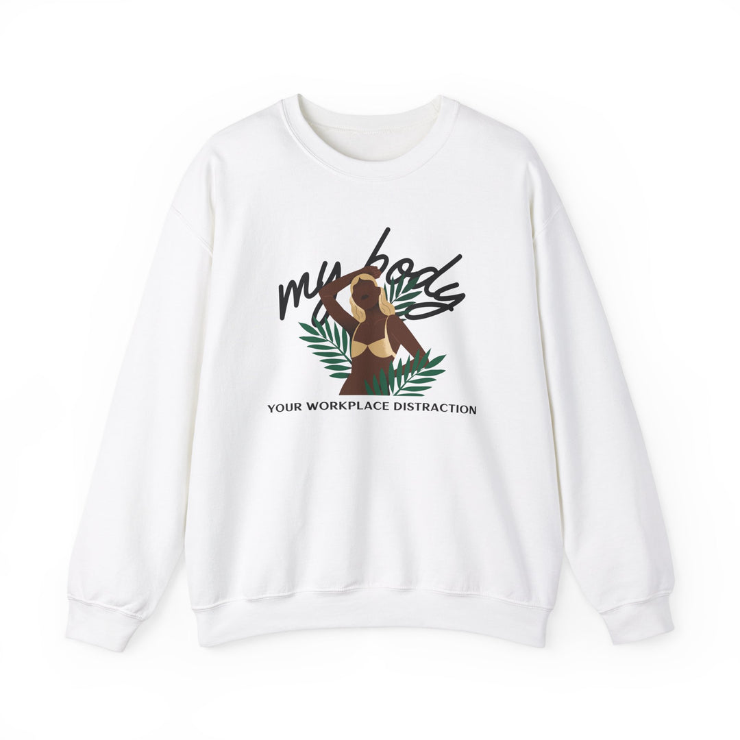 My Body! Your Distraction Golden Glow Tropical Sweatshirt