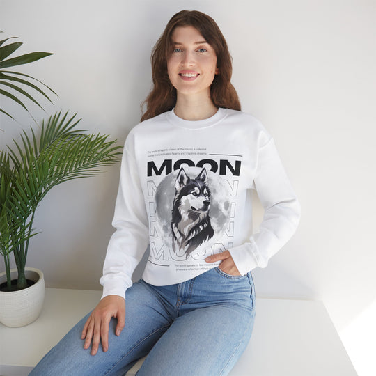 Full Moon Wolf Whisper Sweatshirt - Guiding Light of the Night