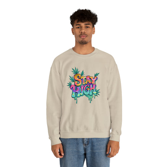 Stay High Unisex Heavy Blend™ Crewneck Sweatshirt - Wave Fusions