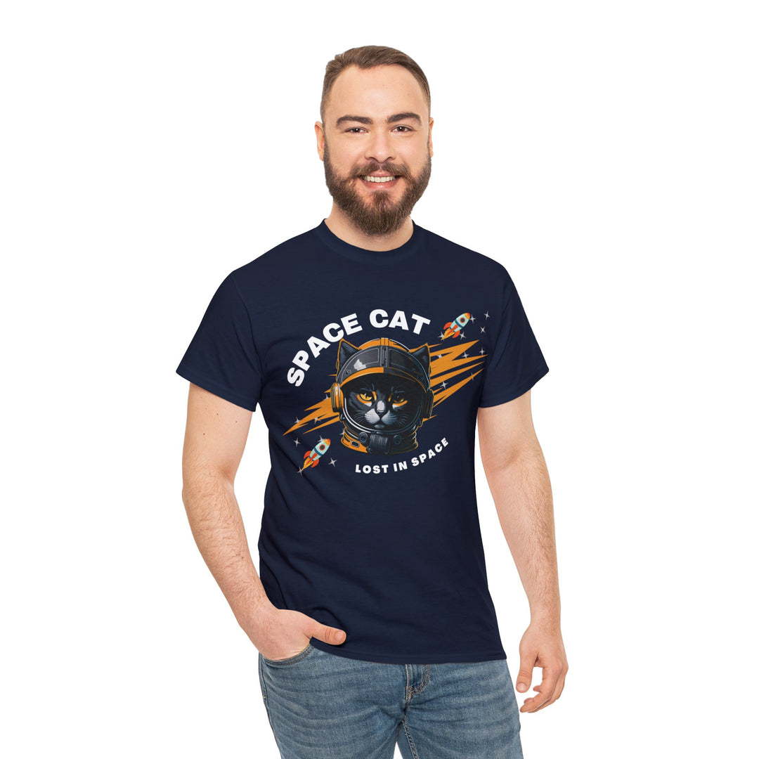 Space Cat Astronaut T-Shirt - Lost In Space