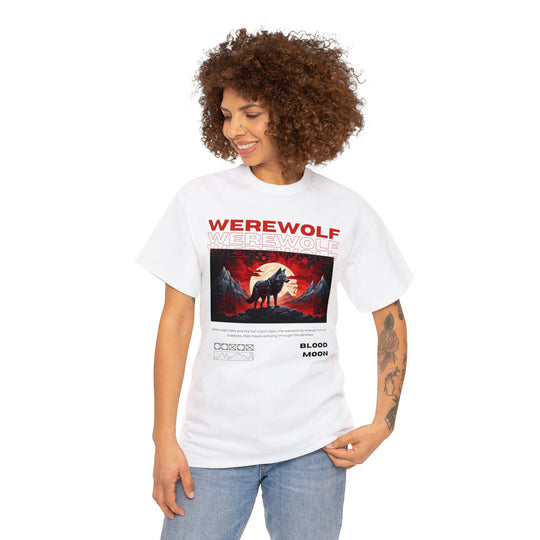 Blood Moon Werewolf T-Shirt - Moonlit Mountain Lore