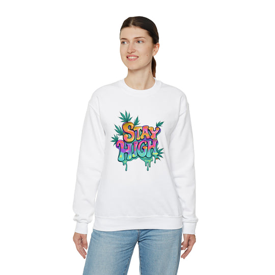 Stay High Unisex Heavy Blend™ Crewneck Sweatshirt - Wave Fusions