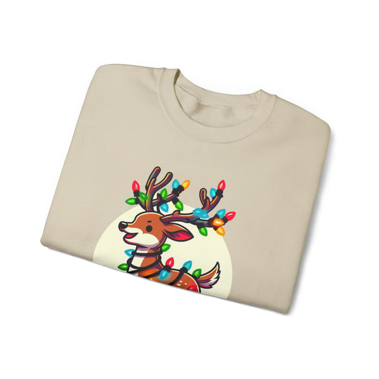 Reindeer Radiance Christmas Cheer Unisex Sweatshirt - Wave Fusions