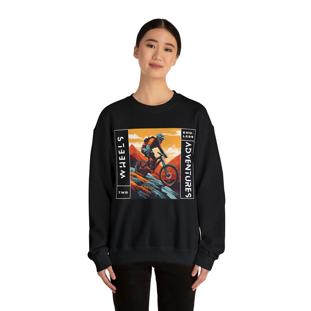 Two Wheels Endless Adventure Unisex Sweatshirt - Wave Fusions