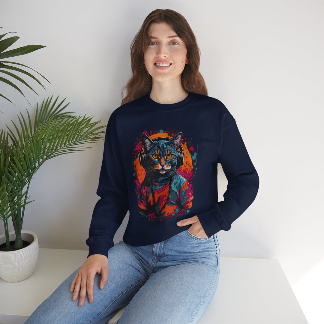 Rhythm and Purr Cat Sweatshirt - Tune In Style