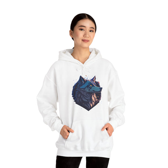 Lone Wolf Majesty Hoodie - Vibrant Wilderness