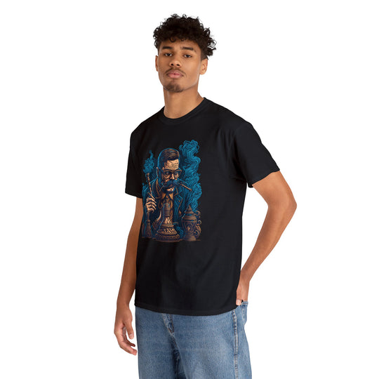 Smoking Man Unisex Heavy Cotton Tee - Wave Fusions