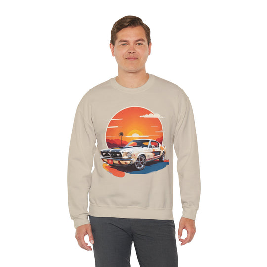 Sunset Muscle Car Sweatshirt - Muscle Car Edition