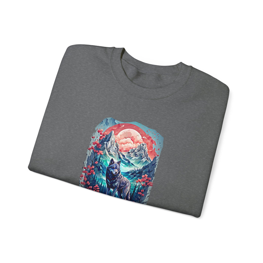 Wild Soul Endless Journey Sweatshirt - Mountain Wolf Spirit