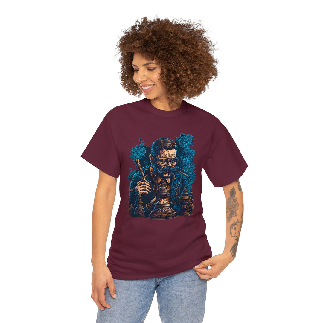 Smoking Man Unisex Heavy Cotton Tee - Wave Fusions