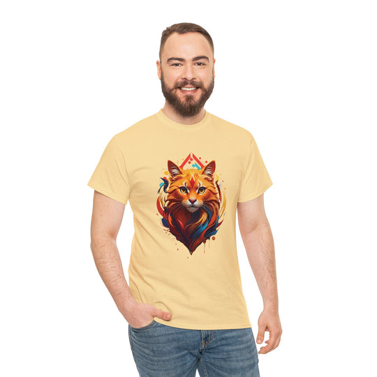 Flame Spirit Cat T-Shirt - Wildfire Whiskers