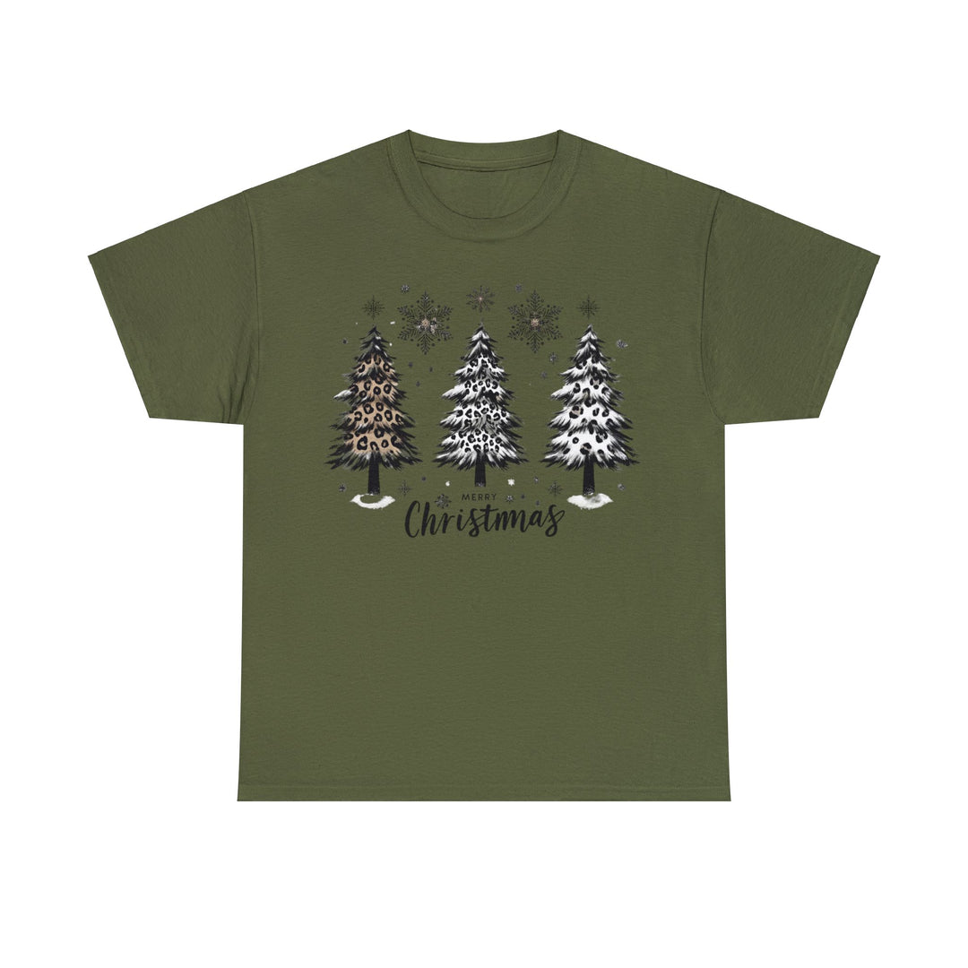 Snow Merry Christmas tree Unisex T Shirt - Wave Fusions