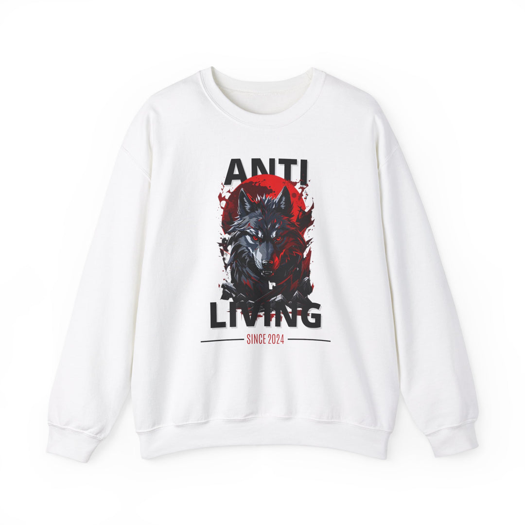 Anti-Living Wolf Sweatshirt - Dark Rebel Attire