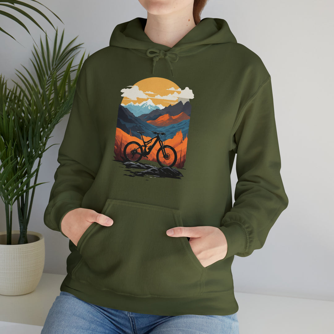 Mountain Bike Unisex Hoodie - Wave Fusions