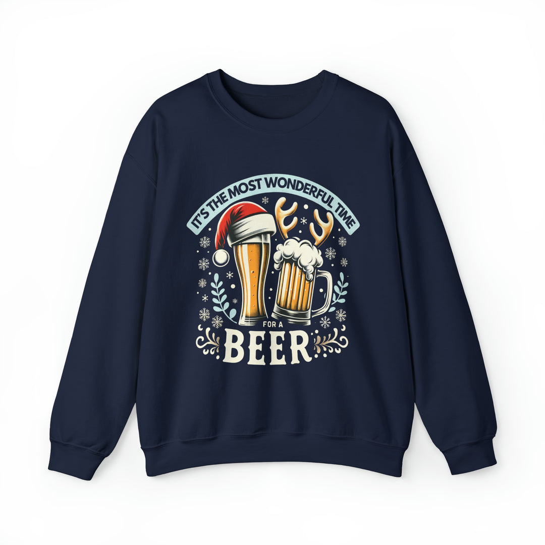 Wonderful Time For A Beer Unisex Sweatshirt - Wave Fusions