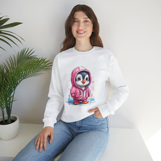 Penguin Unisex Heavy Blend™ Crewneck Sweatshirt - Wave Fusions