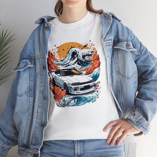 Autumn Wave Sports Car T-shirt - Vintage City Fashion