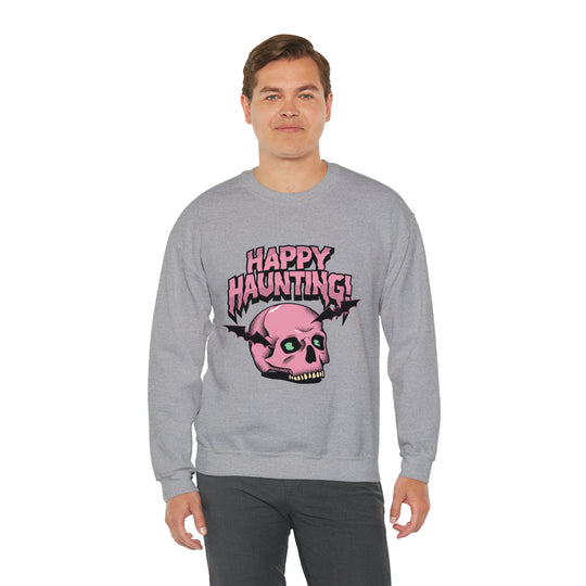 Happy Haunting Unisex Heavy Blend™ Crewneck Sweatshirt - Wave Fusions