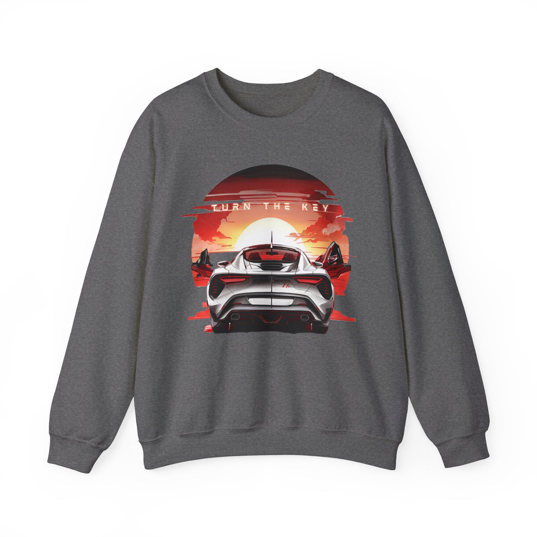 Turn the Key Redline Sunset Escape Sweatshirt - Wave Fusions Thrill Seeker Collection