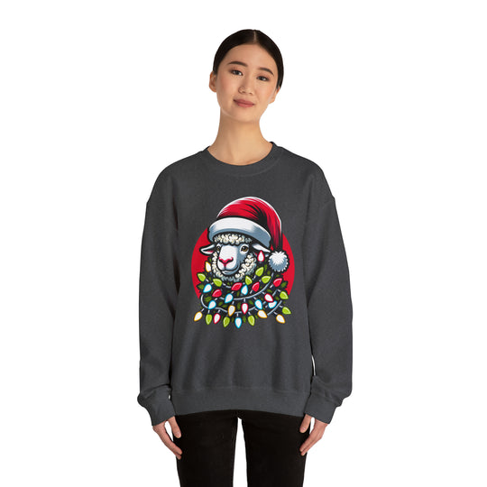 Sheep Christmas Lights Unisex Sweatshirt - Wave Fusions