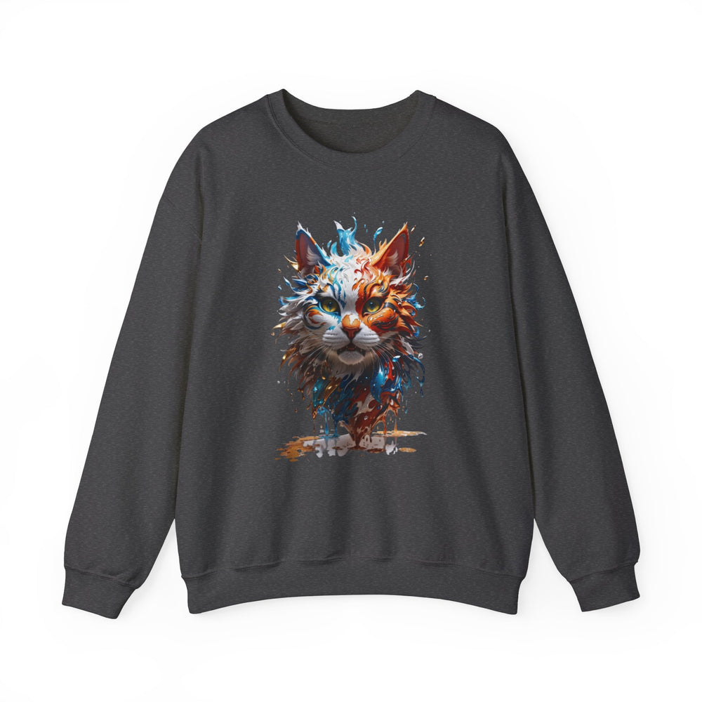 Marine Meow Aqua Purr Sweatshirt - Cat Splash