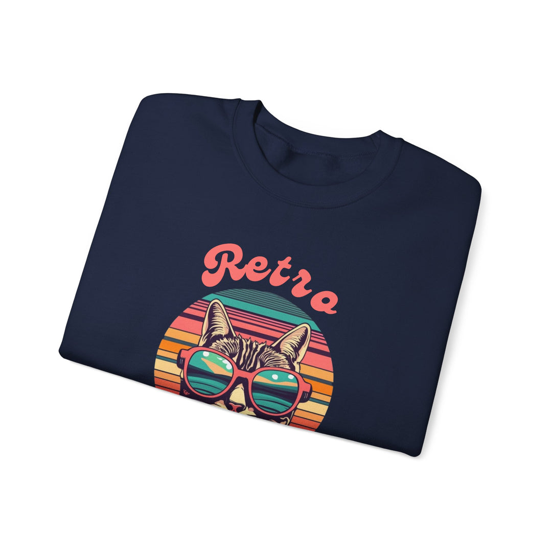 Cool Cat Retro Vibes Sweatshirt - Retro Radiance Edition