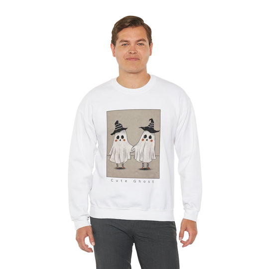 Cute Ghost Unisex Heavy Blend™ Crewneck Sweatshirt - Wave Fusions