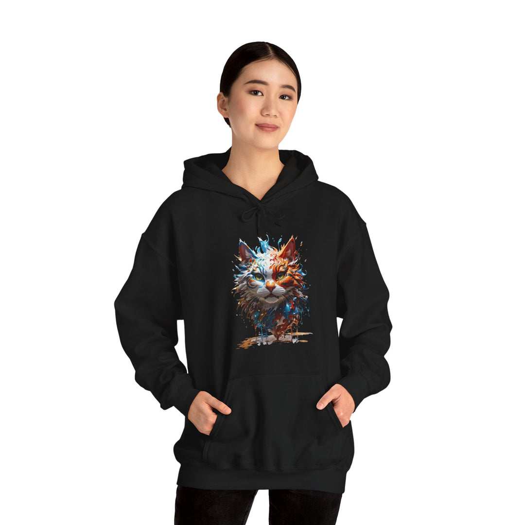 Marine Meow Aqua Purr Hoodie - Cat Splash