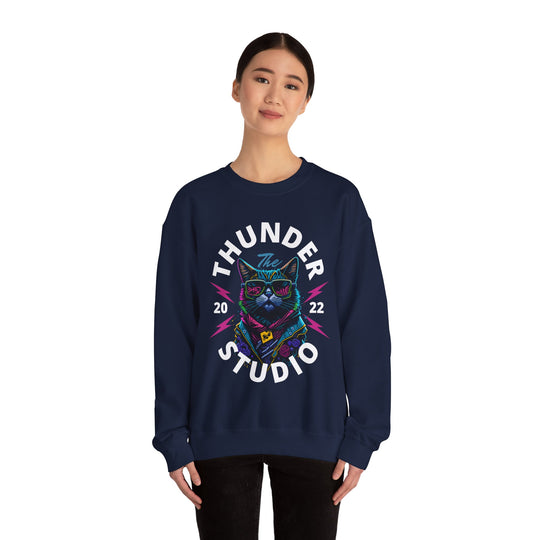 Thunder Studio Cat Sweatshirt - DJ Cat Vibe