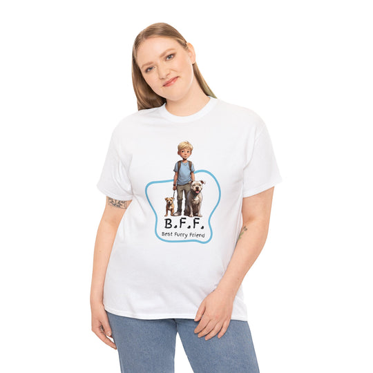 Best Furry Friend in City Lights Dog T-shirt -Bffs