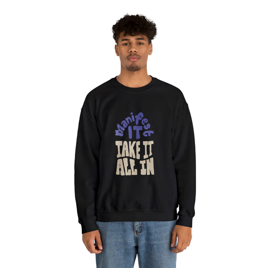 Manifest It Unisex Heavy Blend™ Crewneck Sweatshirt - Wave Fusions