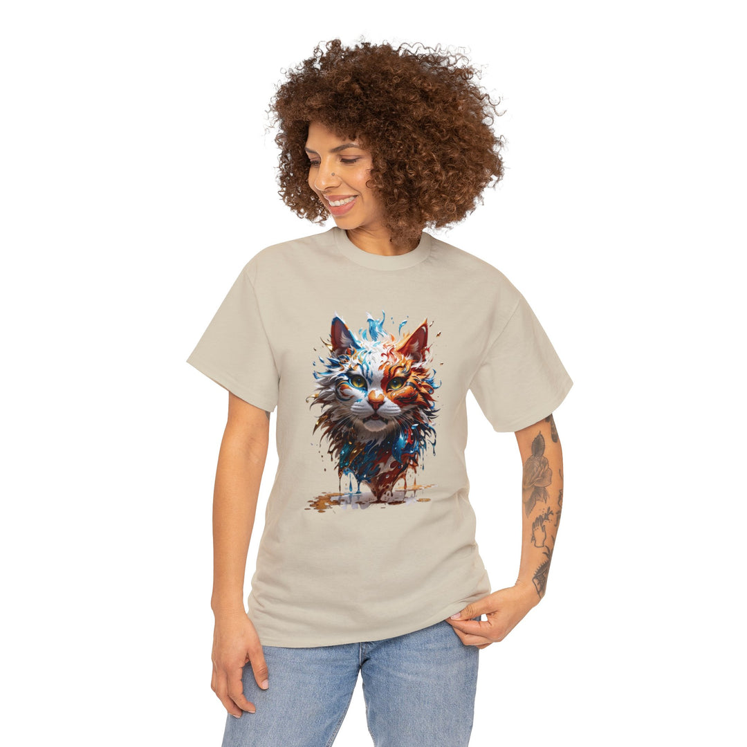 Marine Meow Aqua Purr T-shirt - Cat Splash