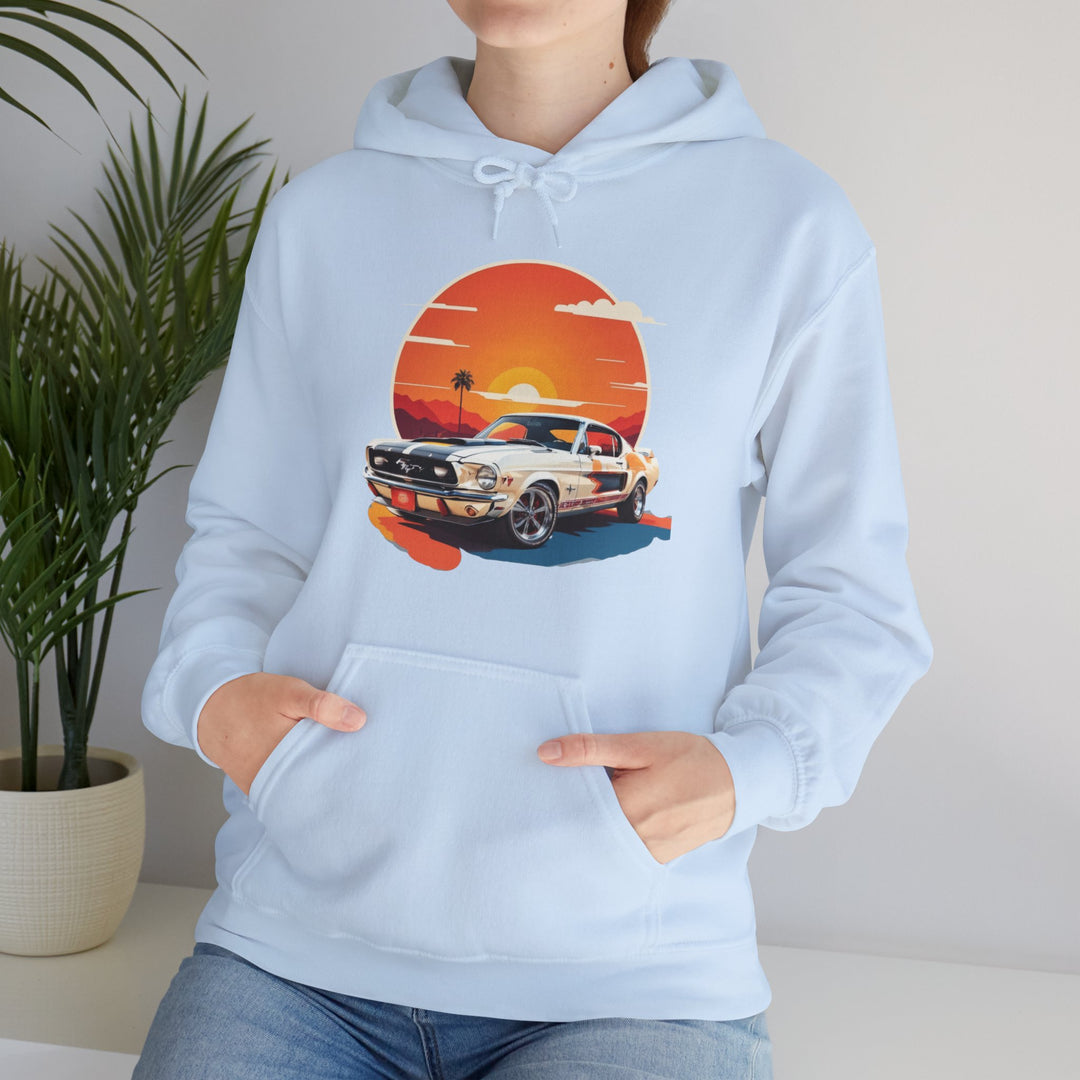 Sunset Muscle Car Hoodie - Muscle Car Edition