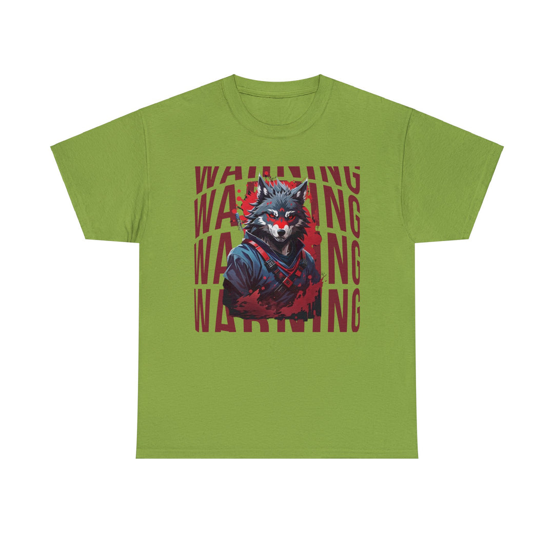 Warning! Warrior Wolf T-shirt - Majestic Wolf