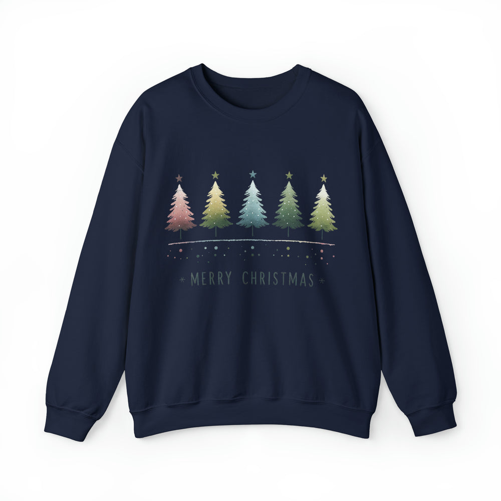 Pastel Forest Noel Christmas Trees Unisex Sweatshirt - Wave Fusions