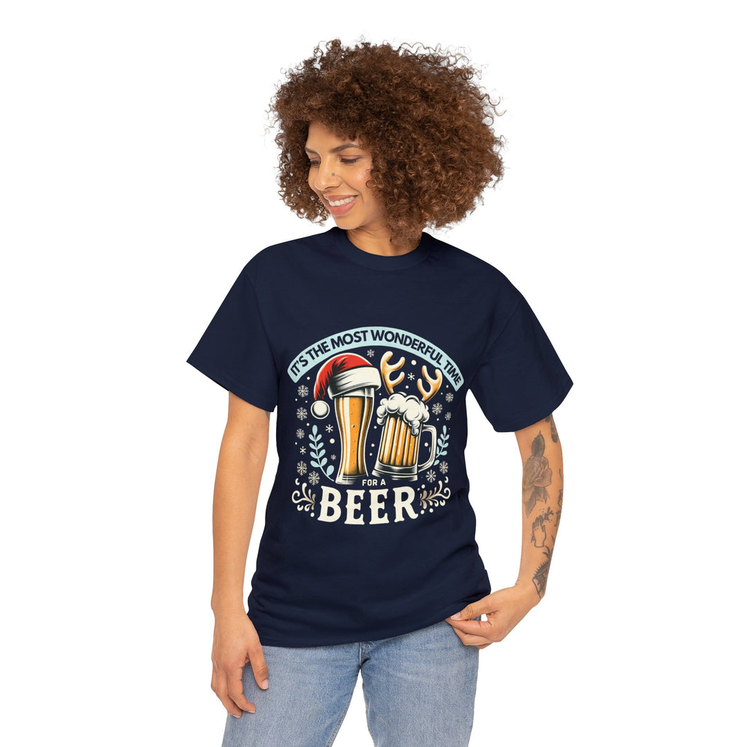 Wonderful Time For A Beer Unisex T Shirt - Wave Fusions