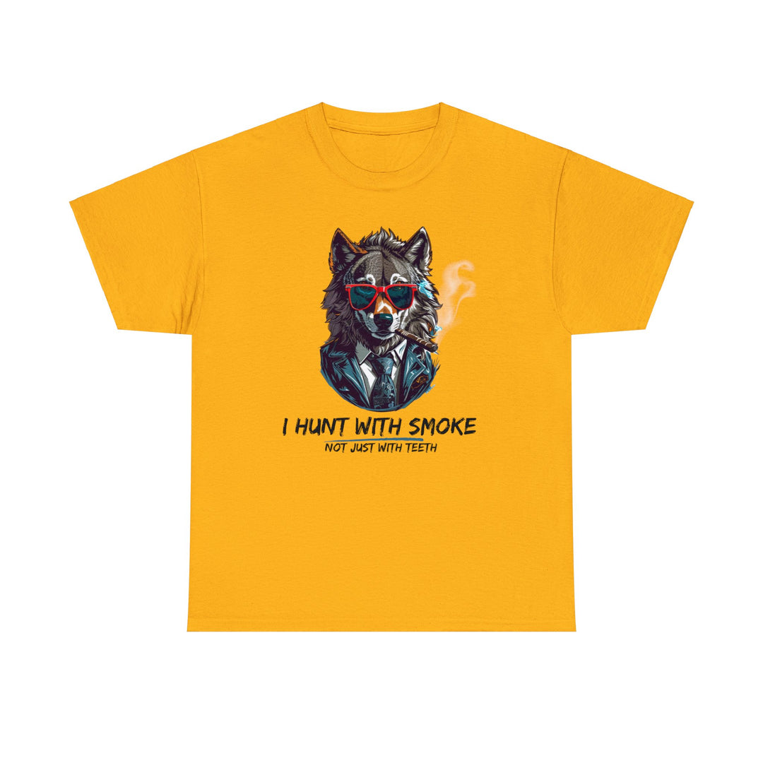 Cool Wolf Legend T-Shirt - I Hunt With Smoke Not Just With Teeth