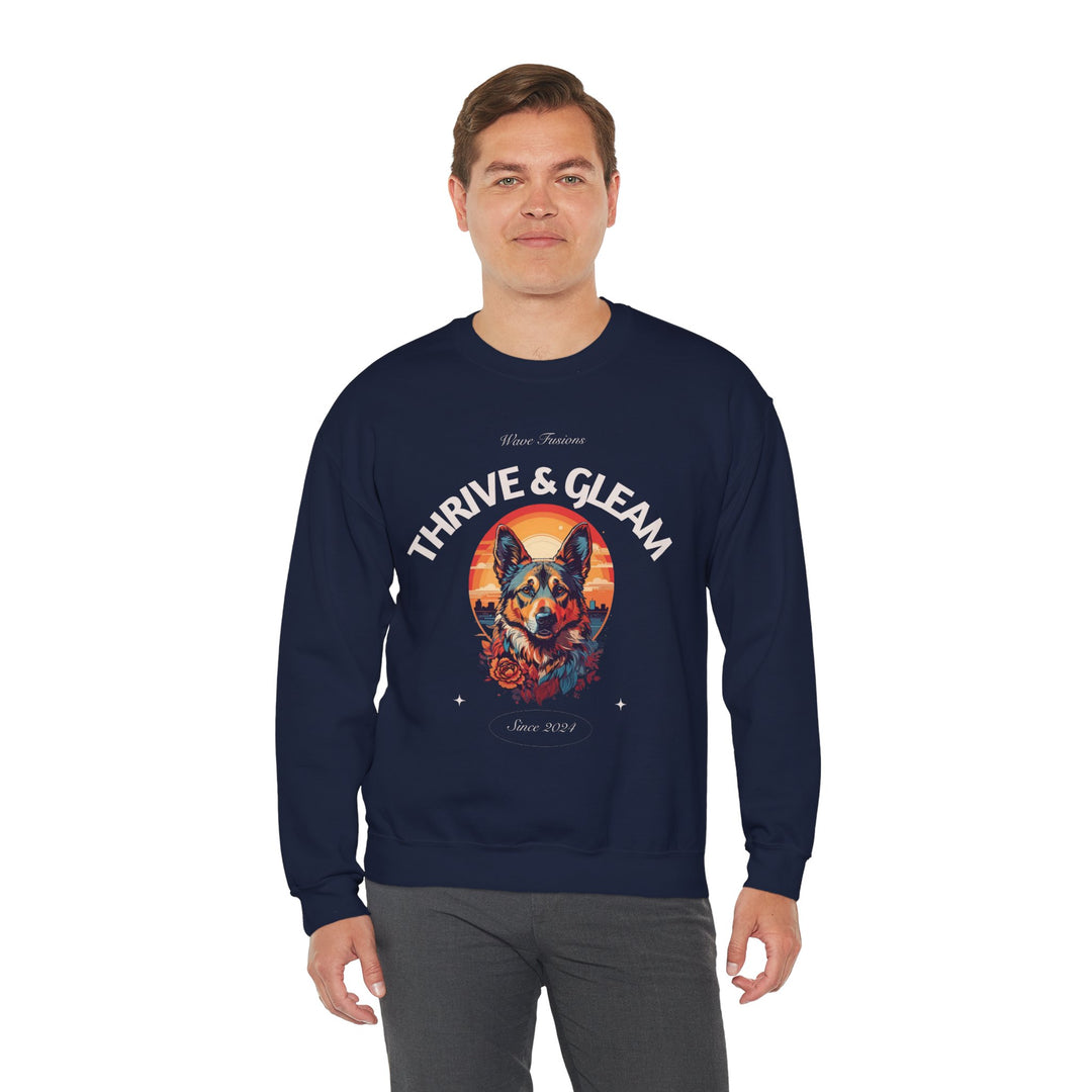 Urban Vista German Shepherd Dog Sweatshirt - Guardian of the City